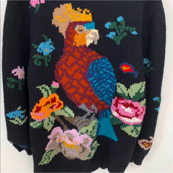 Gucci Garden Floral Intarsia Sweater with Parrot L - Picture 11 of 17